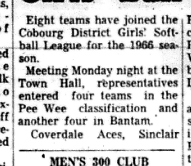 1966-05-18 Softball -Girls -CDGSL Has 8 Teams Join-B