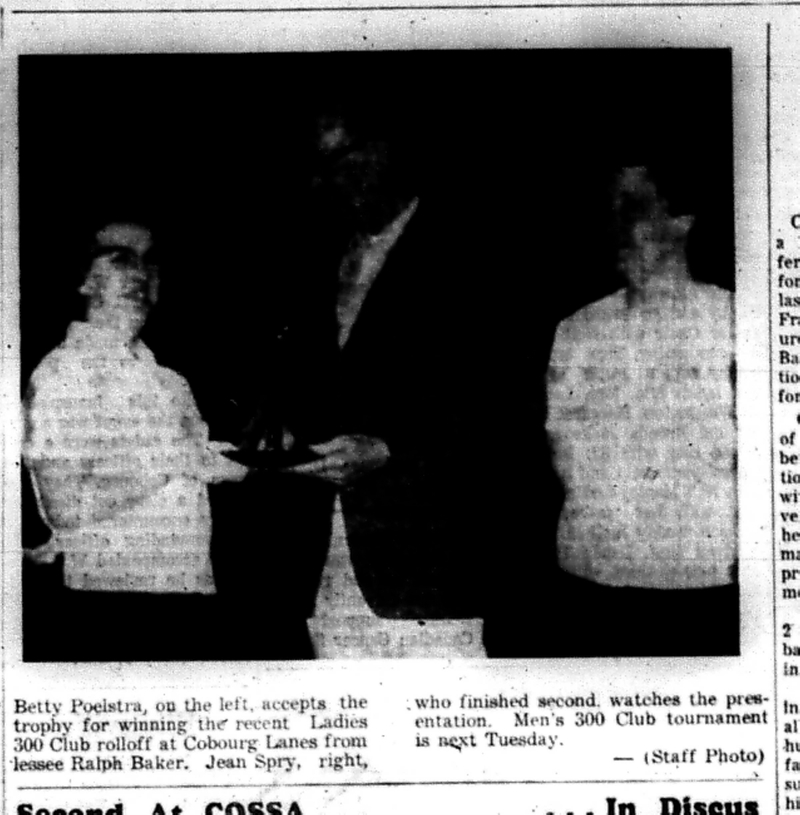 1966-05-25 Bowling -Ladies -300 Club Trophy Handed Out