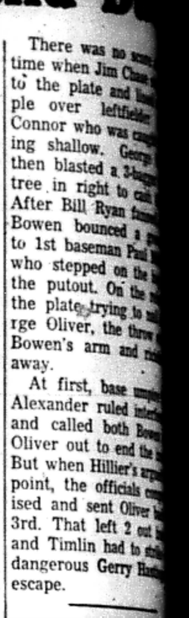 1966-05-25 Softball -Men -CMSL-Hilliers vs Sommerville-D