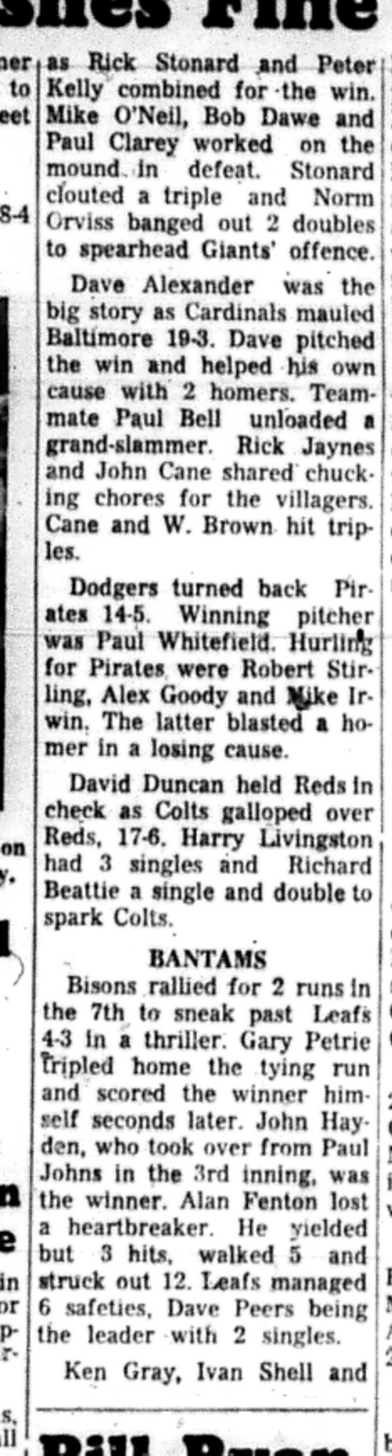 1966-06-01 Softball -Boys -CLMSL-Twins vs White Sox-D