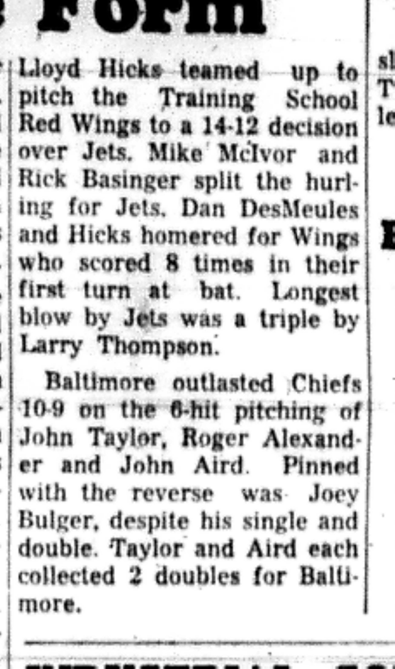 1966-06-01 Softball -Boys -CLMSL-Twins vs White Sox-E