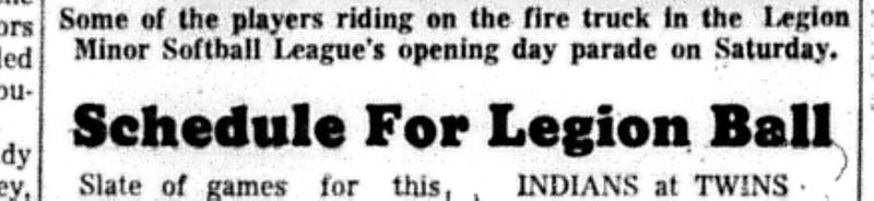 1966-06-01 Softball -Boys -CMSL Schedule-A