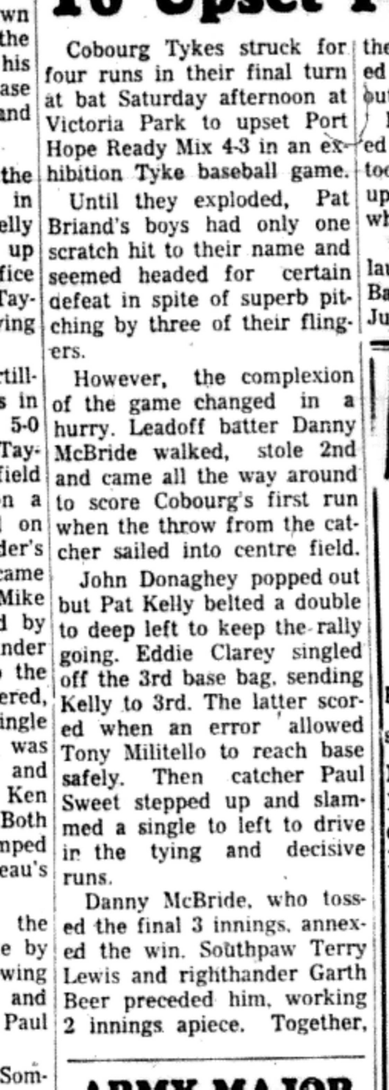 1966-06-01 Softball -Boys -Cobourg vs Port Hope-B