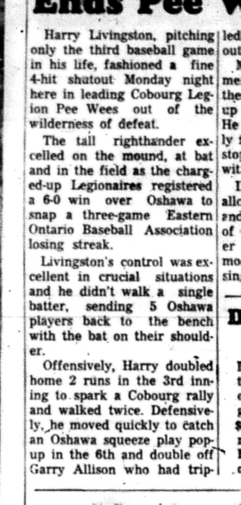 1966-06-07 Baseball -Boys -Cobourg vs Oshawa-B