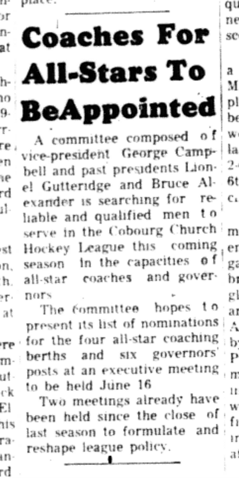 1966-06-07 Hockey -Boys -CCHL Coaches To Be Appointed