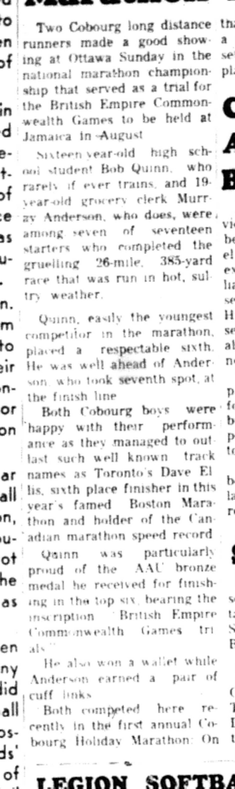 1966-06-07 Track & Field -Mixed -Marathon Finishers At Ottawa-B