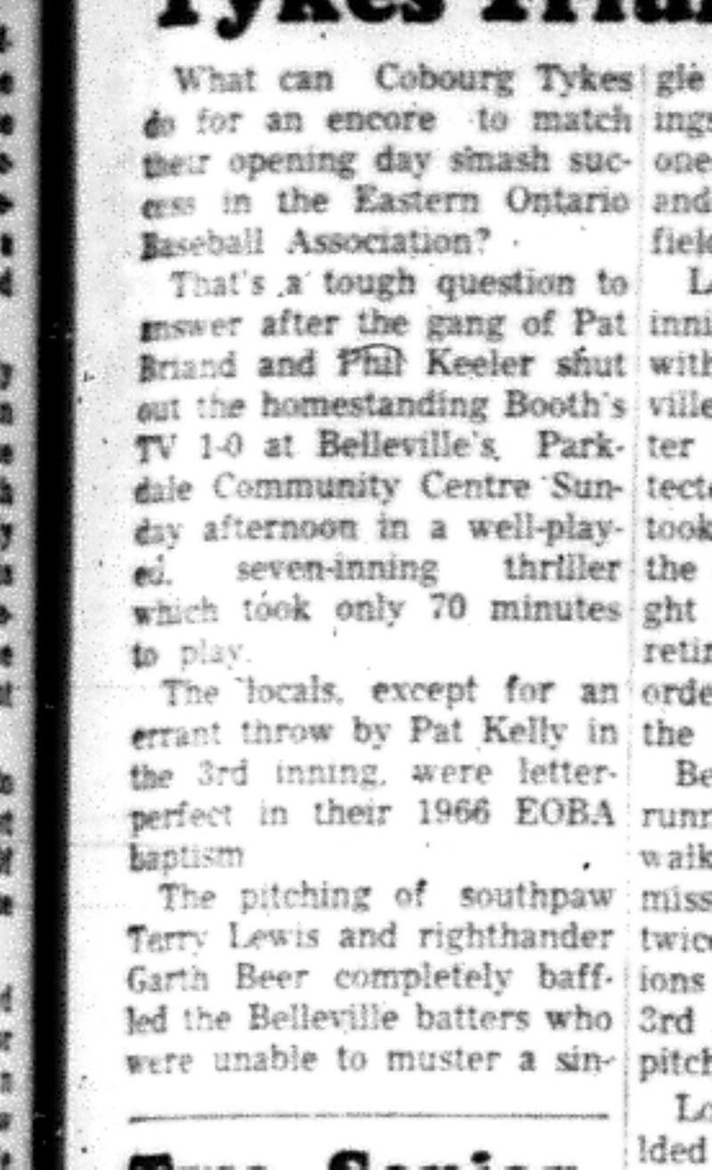 1966-06-15 Baseball -Boys -Cobourg vs Belleville-B