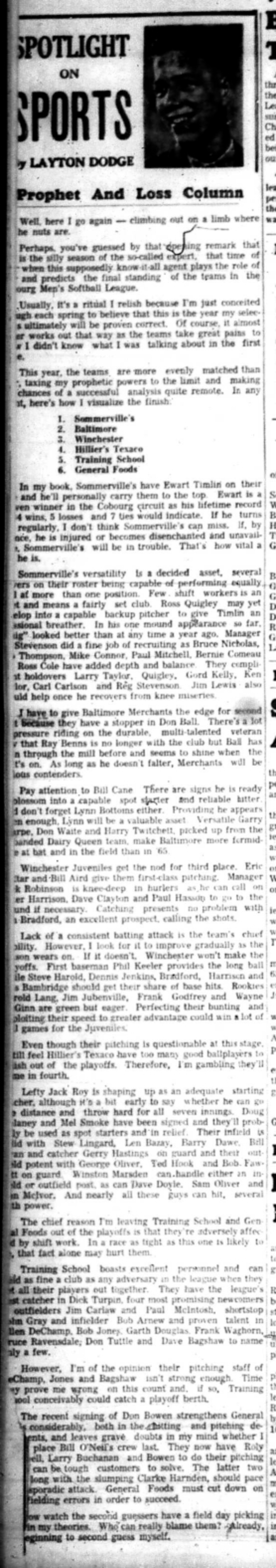 1966-06-15 Layton Dodge - Spotlight On Sports