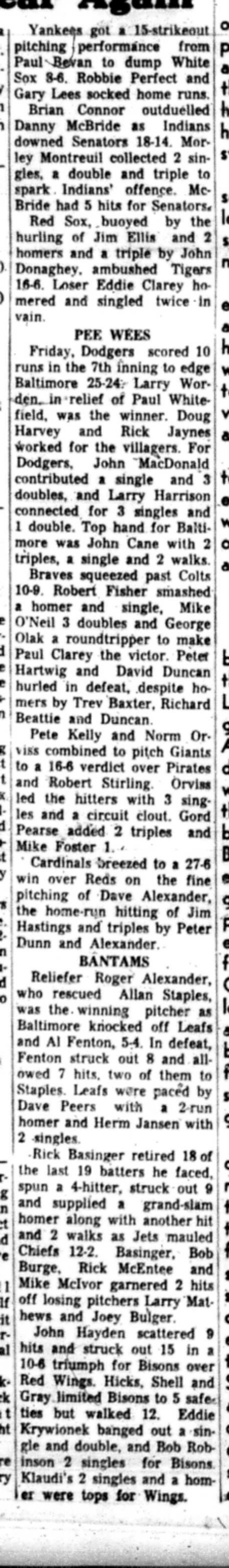 1966-06-29 Softball -Boys -CLMSL-Wolves vs Foxes-D