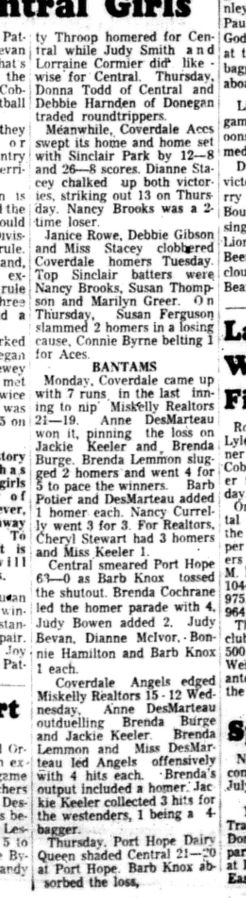 1966-06-29 Softball -Girls -Donegan Team Protests-C