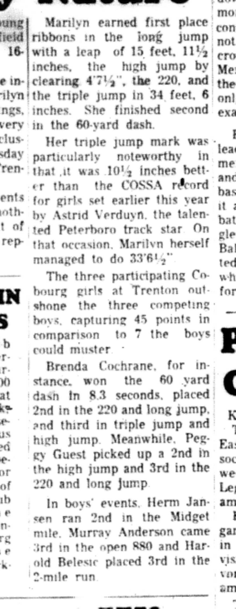 1966-06-29 Track & Field -Girls -Cobourg Track Star-C