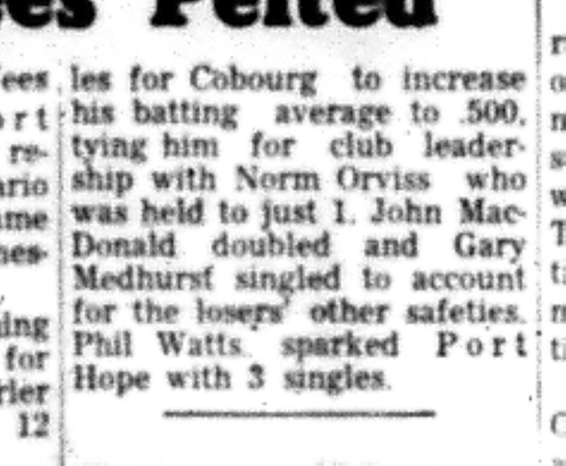 1966-07-13 Baseball -Boys -Cobourg vs Port Hope-C