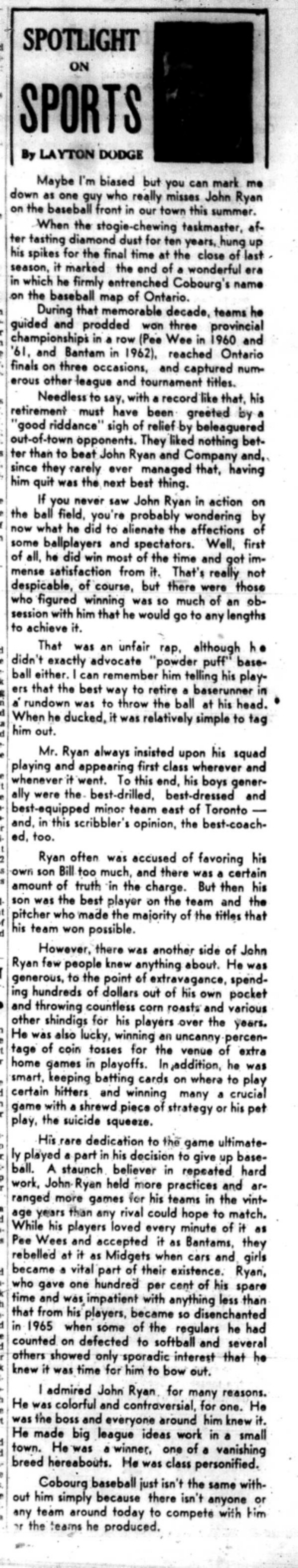 1966-07-13 Layton Dodge -Spotlight On Sports