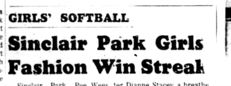 1966-07-13 Softball -Girls -CDGSL-Sinclair Girls On Win Streak-A