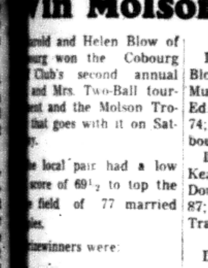 1966-07-20 Golf -Men -Cobourg Club Tournament-B