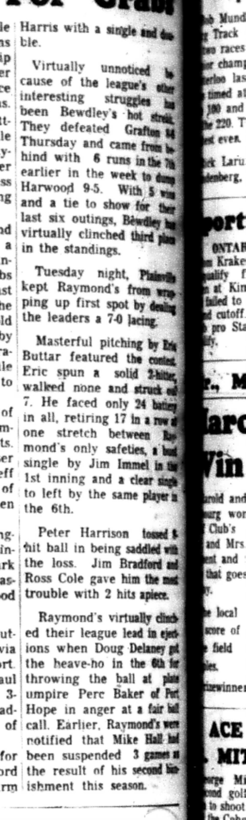 1966-07-20 Softball -Men -HTSL-Harwood vs Coldsprings-C