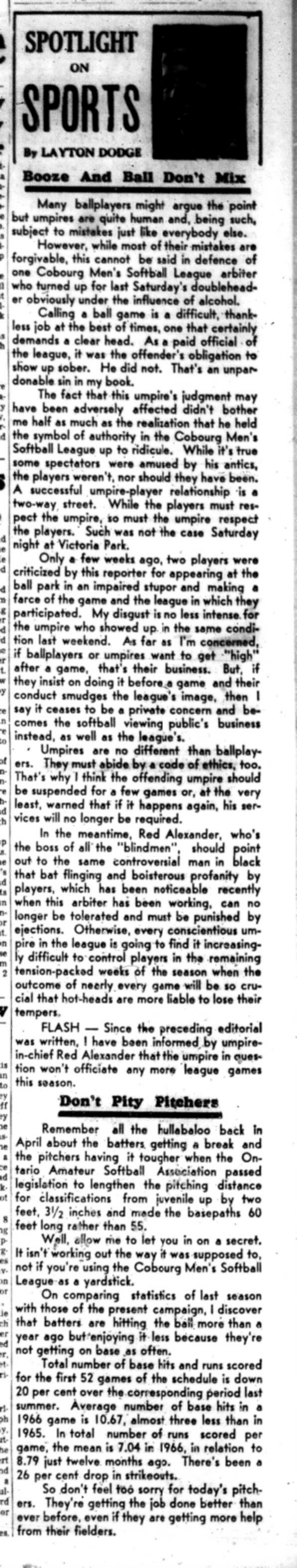 1966-07-27 Layton Dodge -Spotlight On Sports