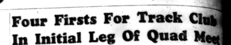 1966-07-27 Track & Field -Mixed -Four Firsts For Track Club-A