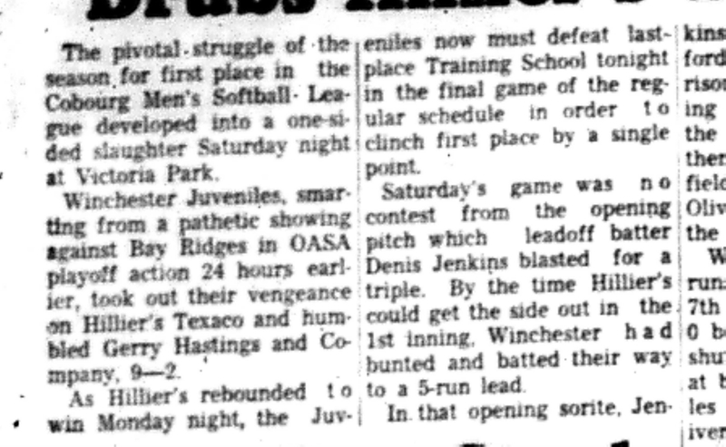1966-08-17 Softball -Men -CMSL-Winchester vs Hilliers-B
