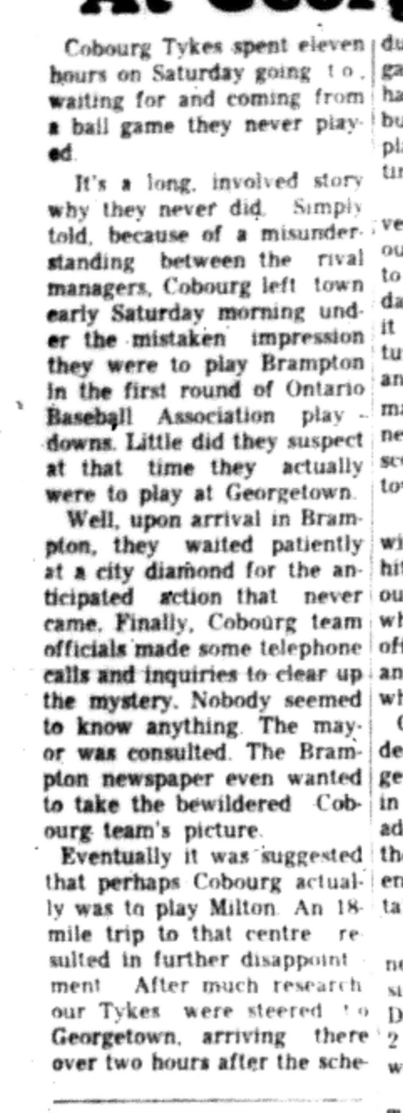 1966-08-24 Baseball -Boys -Cobourg vs Georgetown-B