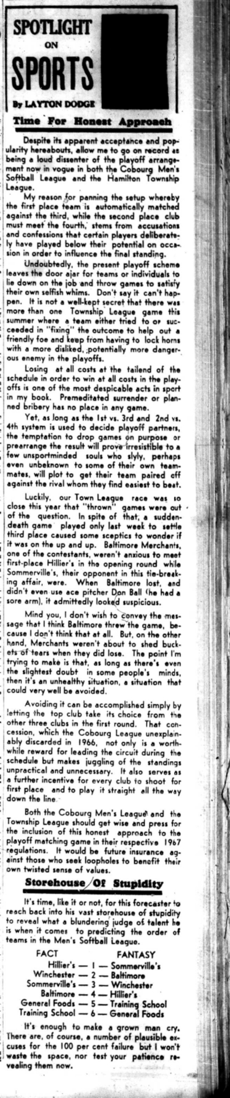 1966-08-24 Layton Dodge -Spotlight On Sports