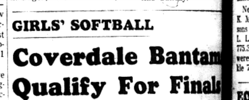 1966-08-24 Softball -Girls -CDGSL-Coverdale vs Realtors-A