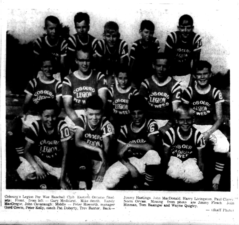 1966-09-07 Baseball -Boys -Cobourg Tyke Team Photo