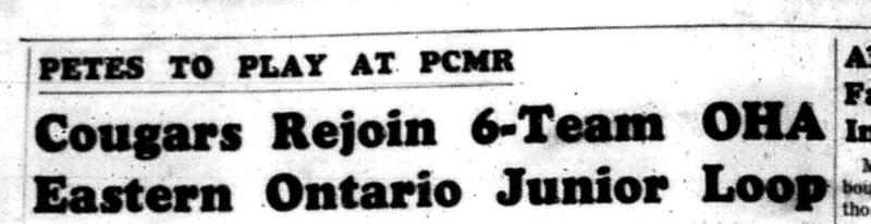 1966-09-07 Hockey -Boys -Cougars Rejoin OHA-A