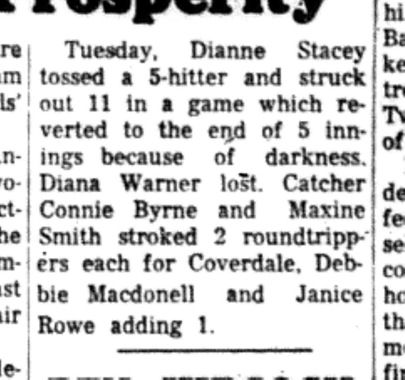 1966-09-07 Softball -Girls -CDGSL-Aces,Angels In Playoffs-C