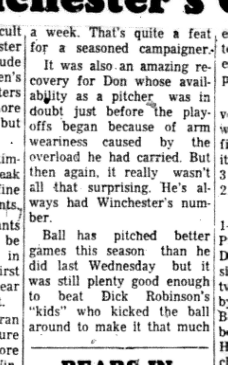 1966-09-07 Softball -Men -CMSL-Balltimore vs Winchester-C