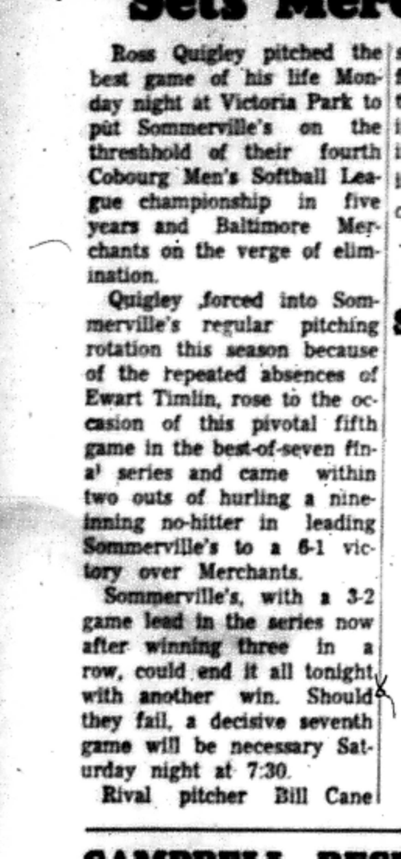 1966-09-14 Softball -Men -Sommervilles vs Baltimore-B