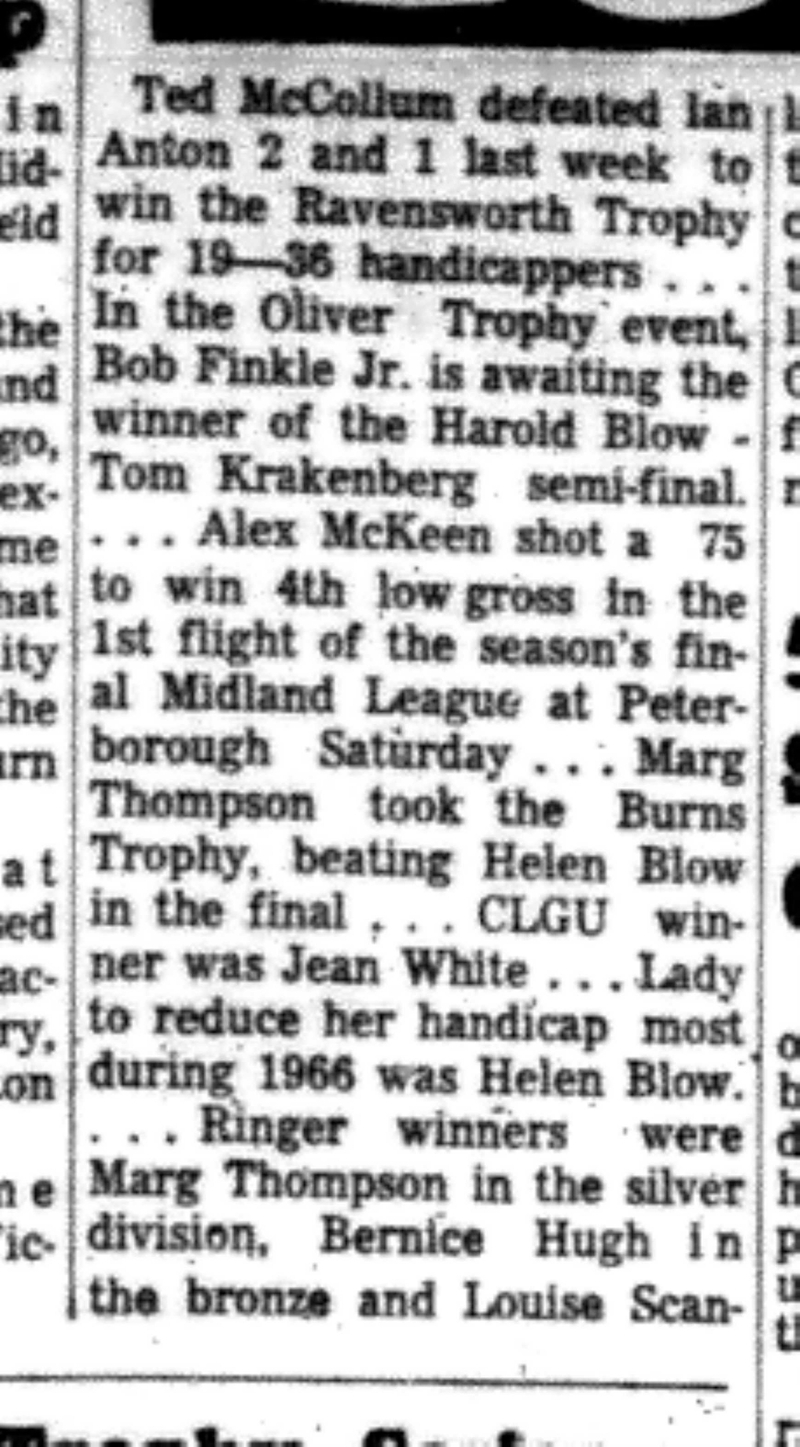 1966-09-21 Golf -Mixed -Cobourg Golf Results-B