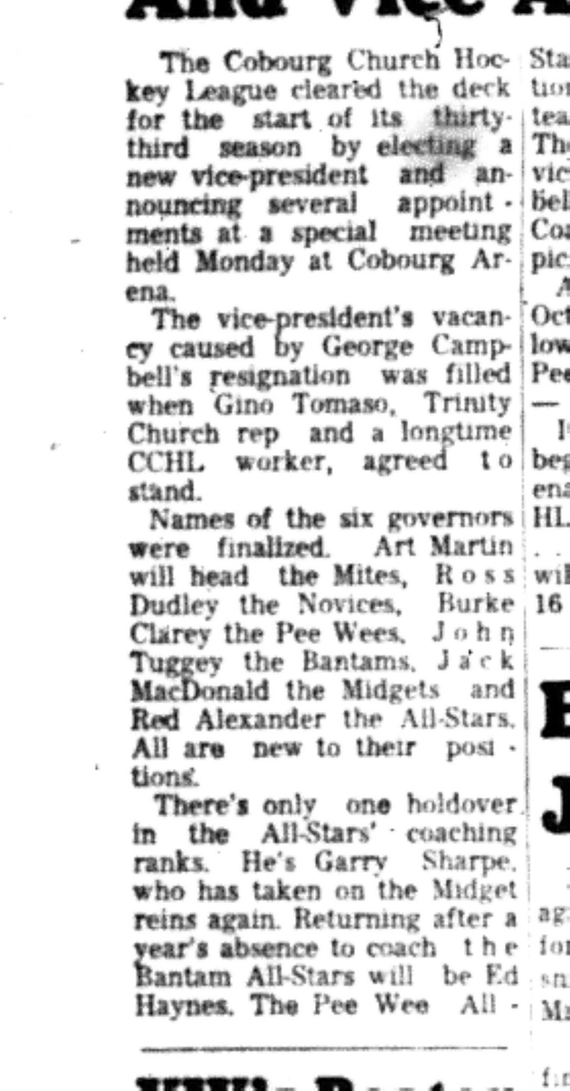 1966-09-21 Hockey -Boys -CCHL Leaders Appointed-B