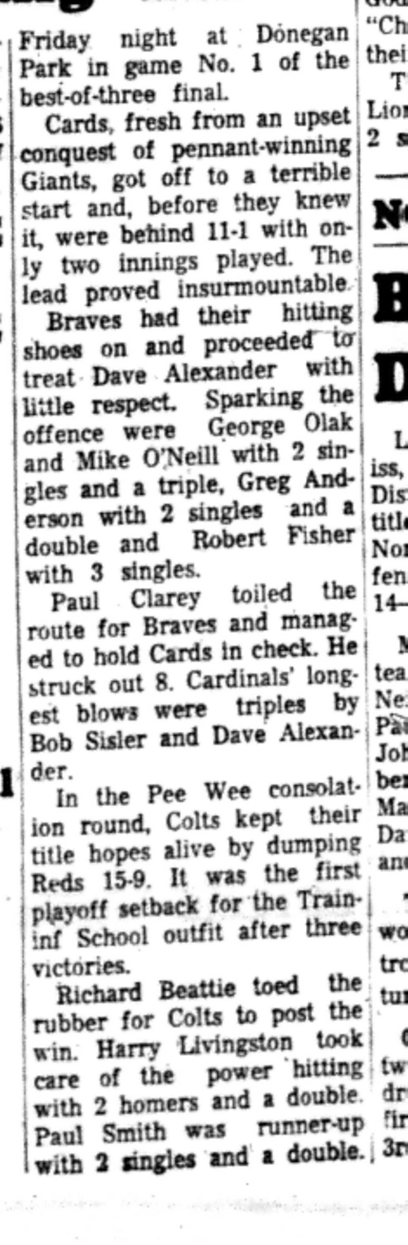 1966-09-21 Softball -Boys -CLMSL-Cardinals vs Braves-C