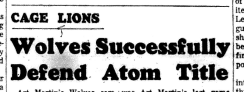 1966-09-21 Softball -Boys -CLMSL-Wolves vs Lions-A