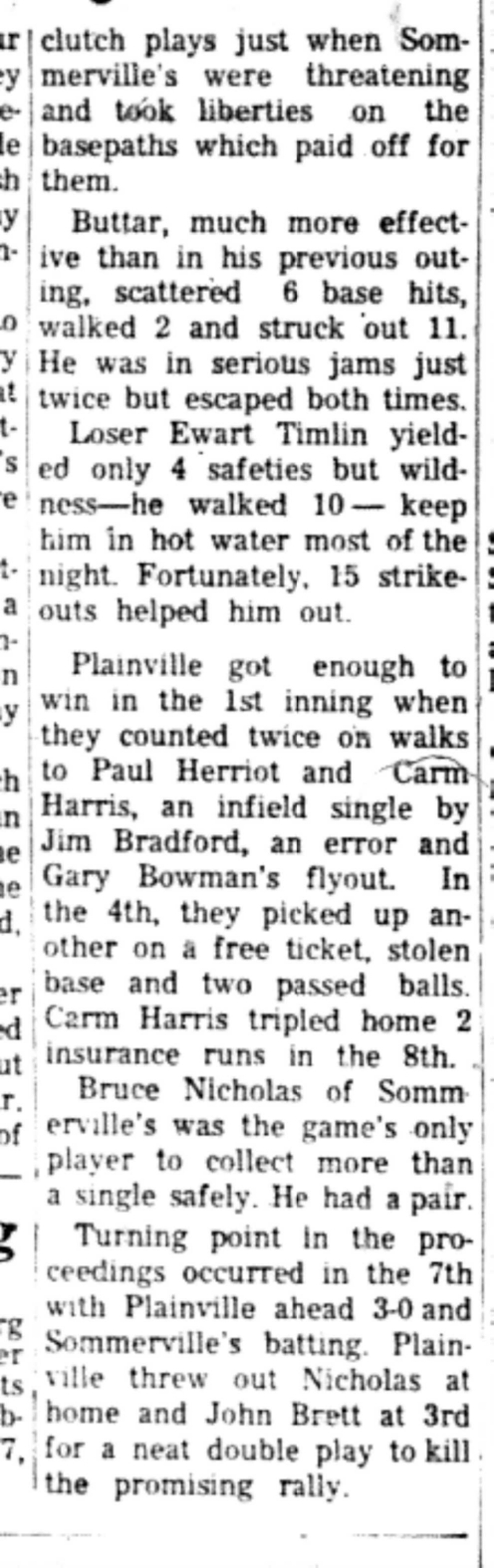 1966-09-21 Softball -Men -Sommervilles vs Plainville-C2