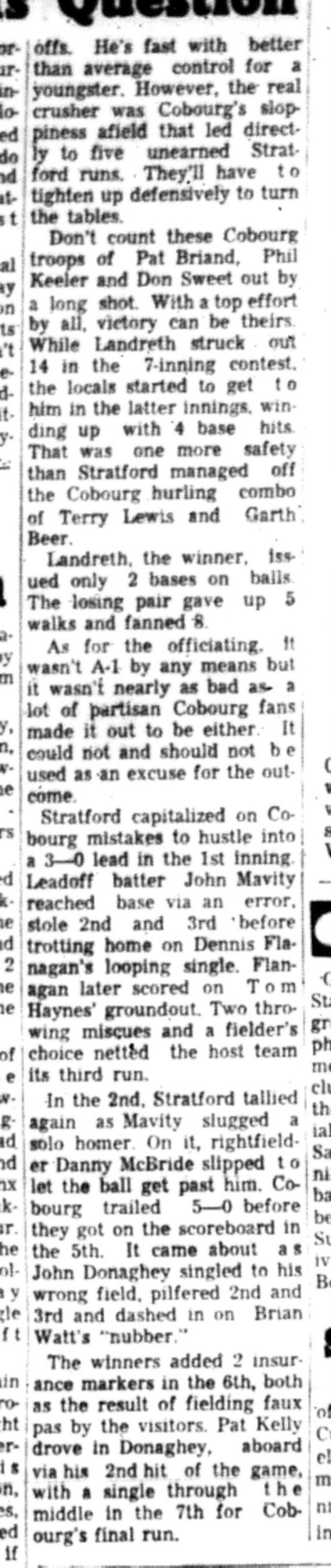 1966-09-28 Baseball -Boys -Cobourg Tykes In Ontario Champions-C