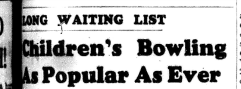 1966-09-28 Bowling -Mixed -Childrens Bowling Popular-A
