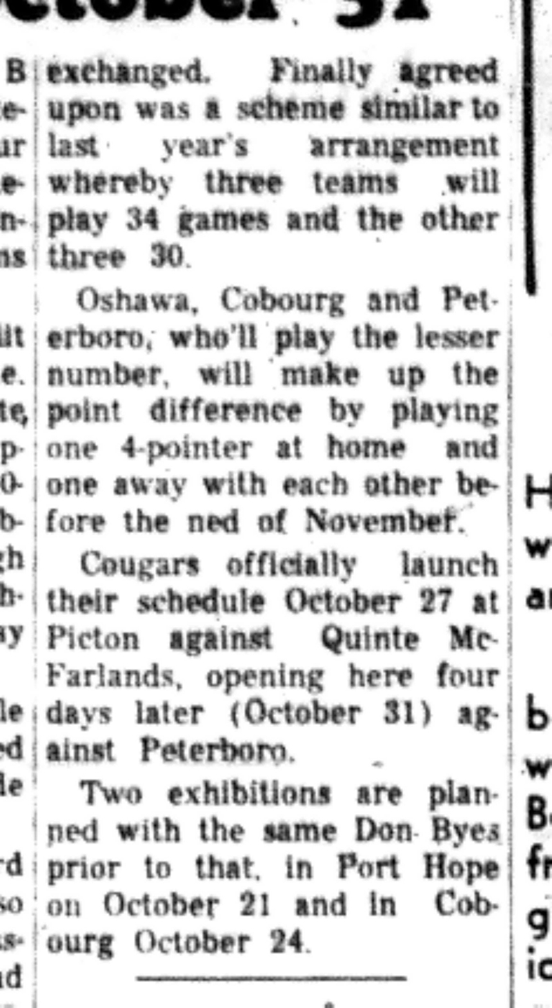 1966-09-28 Hockey -Boys -Cougars Hope Opener Date-C