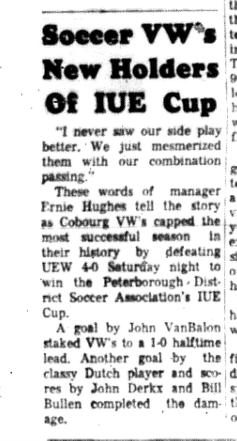 1966-09-28 Soccer -Boys -VWs Holders of IUE Cup