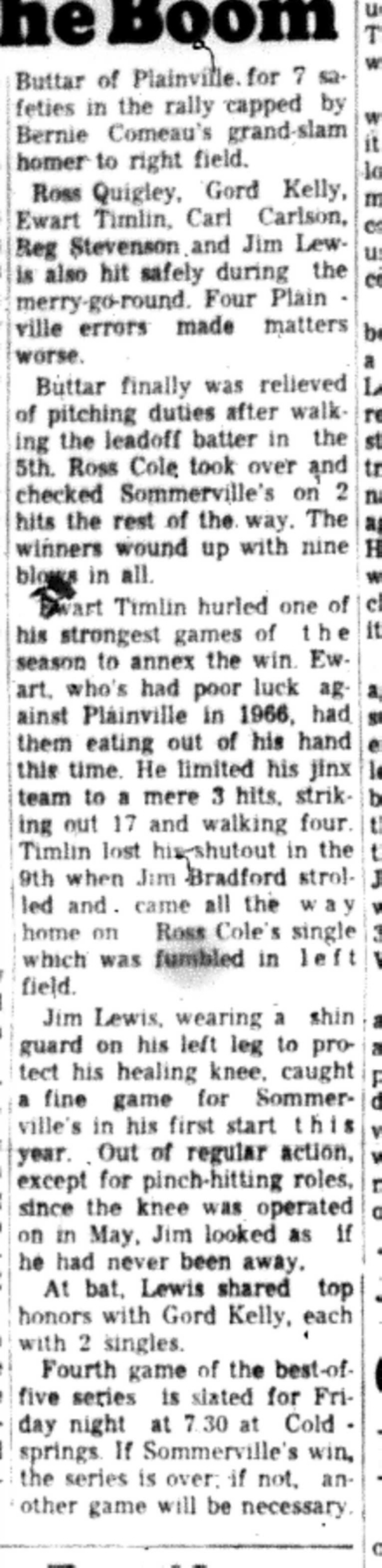 1966-09-28 Softball -Men -Sommervilles vs Plainville-C3