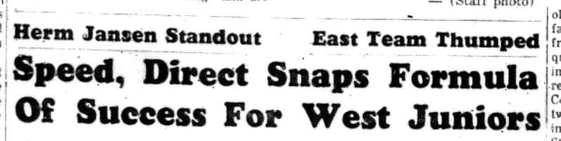1966-10-05 School -Football -Boys -CDCI West vs CDCI East-A