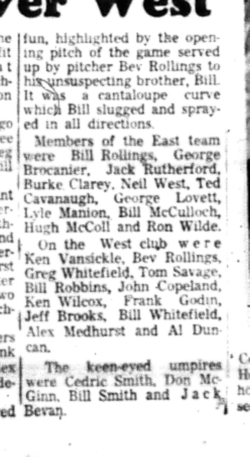 1966-10-05 Softball -Boys -CLMSL-Cobourg East vs Cobourg West-C