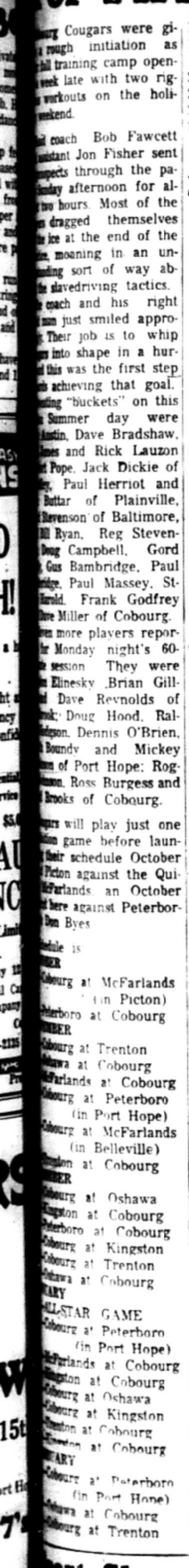 1966-10-12 Hockey -Boys -Cougars On Ice For The First Time-B