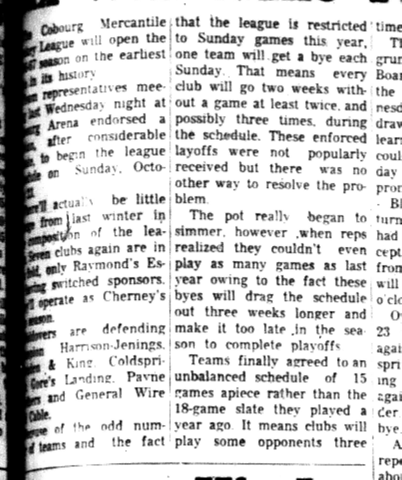 1966-10-12 Hockey -Men -7 Clubs Join Mercantile League-B
