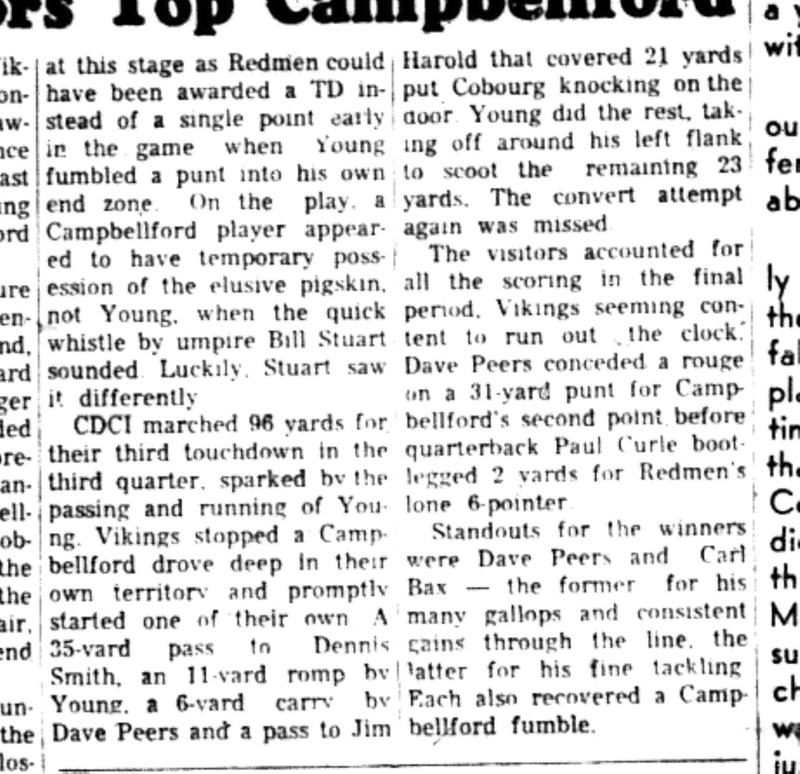 1966-10-12 School -Football -Boys -CDCI West vs Campbellford-C