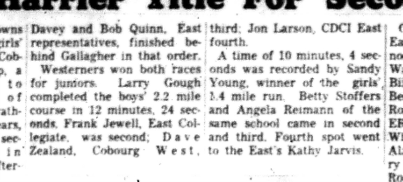 1966-10-12 School -Track & Field -Mixed -CDCI East Win Hanks Harrier-C