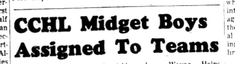 1966-10-19 Hockey -Boys -CCHL Assigns Midget Teams-A