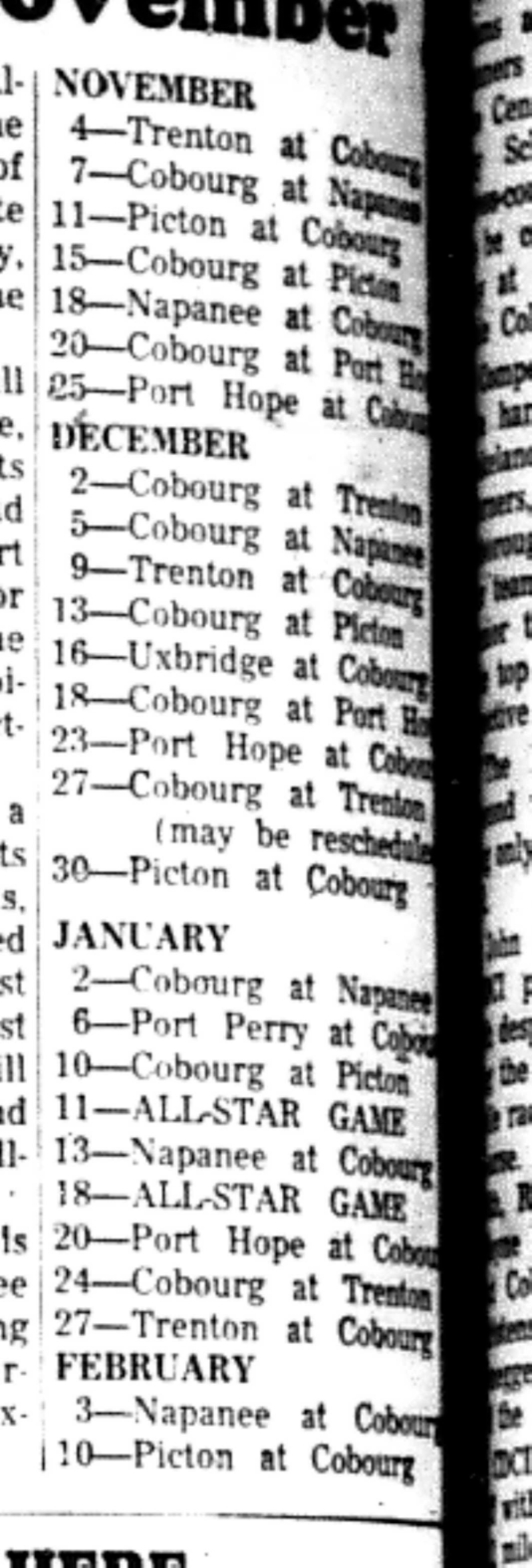 1966-10-19 Hockey -Boys -Miskelly Realtors Schedule-C