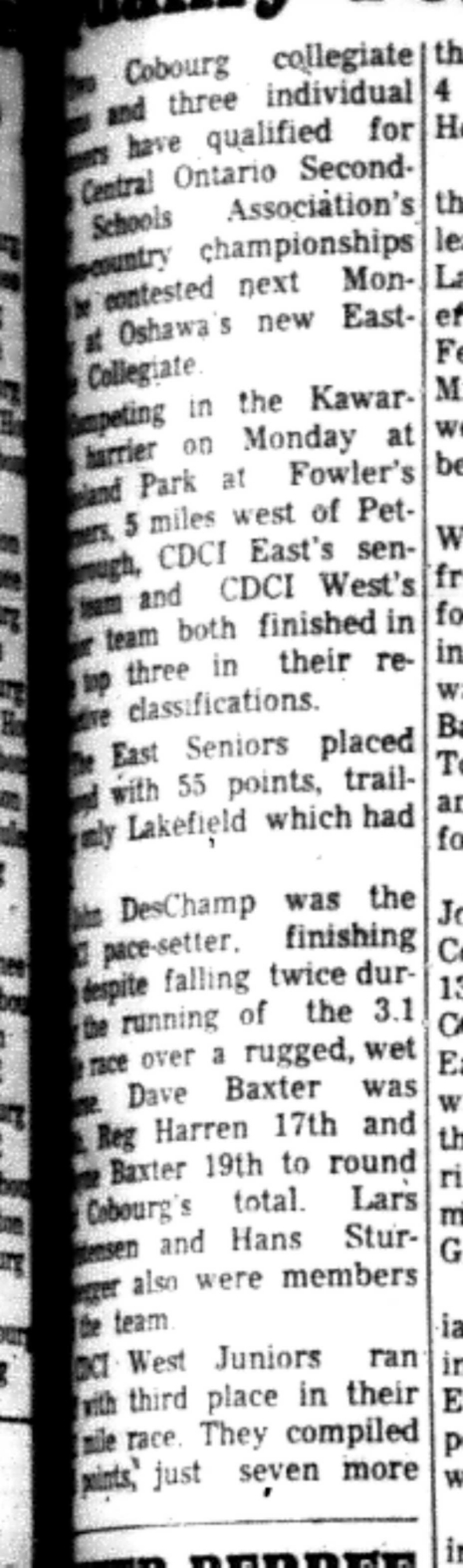 1966-10-19 School -Football -Boys -CDCI West Qualify For COSSA-B